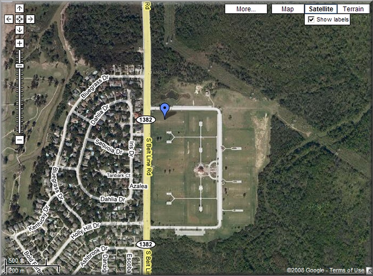 Map to Grand Prairie Trinity River Cleanup