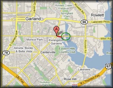 Rowlett Creek map